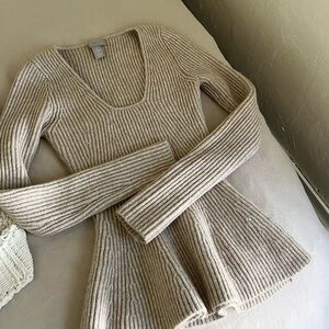 H&M Peplum Sweater Top